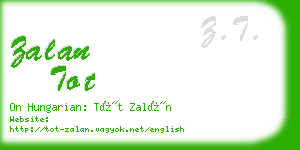 zalan tot business card